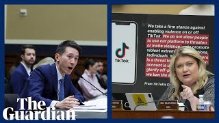 TikTok CEO shown video threatening committee chair during Congress hearing [upl. by Duyne697]