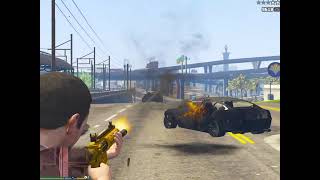 GTA 5 LSPD Vs Michael 720p Pillbox Hill Downtown Los Santos Los Santos [upl. by Anaitak626]