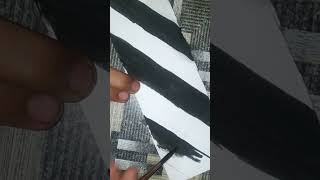 black and white striped bookmark making idea music song [upl. by Oslec]