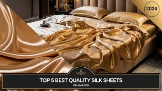 Top 5 Best Quality Silk Sheets On Amazon Reviews in 2024 [upl. by Sophronia406]