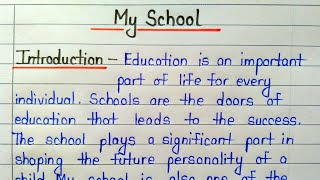 Essay on my school with heading in english [upl. by Sean]