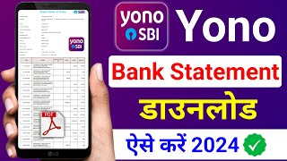 yono sbi statement kaise nikale  how to download bank statement from yono sbi  sbi bank statement [upl. by Ahsital813]