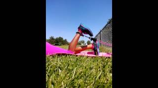 Resistance band leg curls Glute tie in1 [upl. by Ainatit]