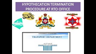 Hypothecation termination procedure online and offline explained in kannada [upl. by Fabron554]