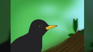 Blackbird singing in the dead of night animation [upl. by Julienne]