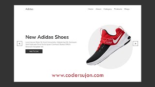 Adidas Shoe Slider HTML CSS SASS JavaScript  Single Shoe Slider [upl. by Willey230]