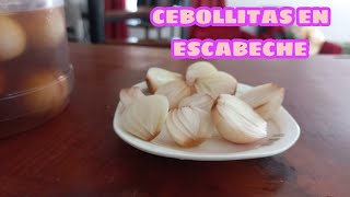 CEBOLLITAS EN ESCABECHE  Receta De CEBOLLAS EN VINAGRE O ENCURTIDAS [upl. by Ardna]