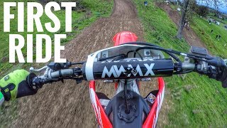 NEW HONDA CRF450R FIRST RIDE  ALMOST WRECKED [upl. by Theodore]