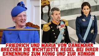 Friedrich und Maria von Dänemark brechen die wichtigste Regel bei einer Krönung [upl. by Aekal749]