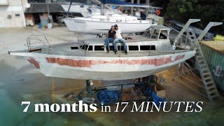 INCREDIBLE Boat Work TRANSFORMATION in minutes TIMELAPSE ⛵️ [upl. by Hniht911]