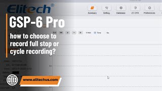 How to Choose To Record Full Stop Or Cycle RecordingFor Elitech GSP6 Pro [upl. by Ylla569]