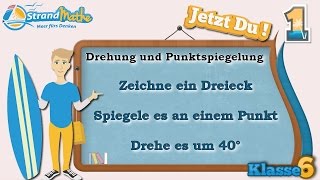 Drehung und Punktspiegelung  Klasse 6 ★ Übung 1 [upl. by Aseiram18]