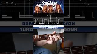 Dokken Alone Again Guitar Riff with Tab [upl. by Esoryram]