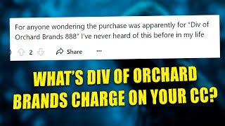 Div Of Orchard Brands Charge On Credit Card  Which Merchant Charged Your Card [upl. by Enidanreb]