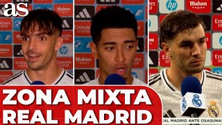 DECLARACIONES REAL MADRID 4  OSASUNA 0  ZONA MIXTA completa hoy ASENCIO BELLINGHAM [upl. by Michaeu]