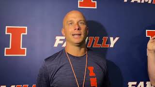 Training camp Illini WRs coach Justin Stepp [upl. by Anneliese226]