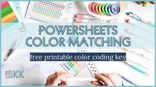 PowerSheets Free Printable Color Coding Key Matching Dot Markers Stickers and Highlighters Swatching [upl. by Girish]