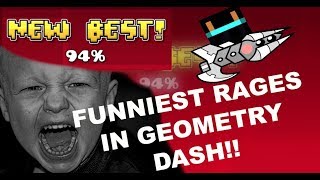 FUNNIEST RAGES IN GEOMETRY DASH RAZING717 MONTAGE [upl. by Mohun]