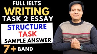 Full IELTS Writing Task 2 Essay  Structure Task amp Sample Answer By Asad Yaqub [upl. by Kcirddehs]