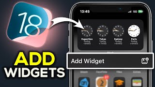 How To Add Widgets On Iphone iOS 18 [upl. by Eulau404]