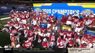 Oklahoma Sooners Malcolm Kelly freestyle after the 2020 Cotton Bowl [upl. by Enileqcaj]