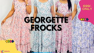 quotStylish Georgette Frocks at 699 Only Limited Stock Available Grab Yours Now [upl. by Naut]