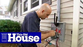 How to Upgrade an Electric Meter to 200Amp Service Part 1  This Old House [upl. by Anirac]