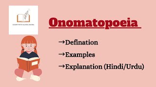 What is Onomatopoeia Explain in HindiUrdu [upl. by Moritz]