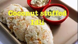 Coconut Stuffed Idli  Easy Indian Recipes [upl. by Nell]