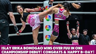 Islay Bomogao Dominates ONE Championship Debut with Epic Muay Thai Moves [upl. by Booker364]