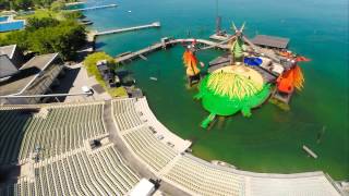 Bregenzer Festspiele Die Seebühne aus der Luft [upl. by Ahseirej]