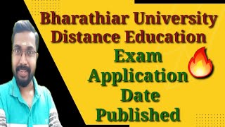 Bharathiar University Distance Education Exam Application Date PublishedKCS classes [upl. by Noeled]