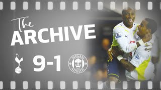 THE ARCHIVE  SPURS 91 WIGAN  Defoe scores FIVE in Spurs biggest ever top flight win [upl. by Suivatnad]