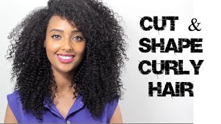 How to Shape and Cut Curly Wig  Cut Layers and Style Wig for more volume [upl. by Irihs]