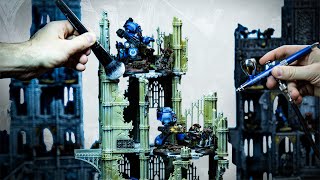 Conquering my AIRBRUSH FEAR  How to paint City Ruins  Warhammer 40k Scenery [upl. by Hilel]