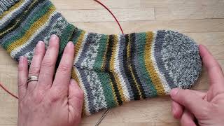 Tutoriel Tricot  Chaussette toe up avec gousset et talon double  Partie 1 [upl. by Llezniuq]