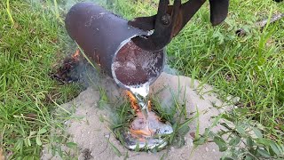 Huge Field Ant Colony Casted With Molten Aluminum Anthill Art 17 [upl. by Rola526]