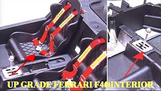 HOW TO UPGRADE INTERIOR FERRARI F40 Burago 118 diecast model custom build [upl. by Sucramed]