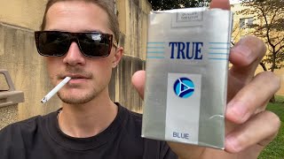 Smoking a True Blue Cigarette  Review [upl. by Quent552]