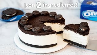 PASTEL de OREO con 2 Ingredientes 💙  Tarta Helada  Postre SIN HORNO [upl. by Miquela]