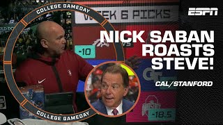 Nick Saban ROASTS Standford Steve over StanfordCal comment 🤣  College GameDay [upl. by Pavlov934]