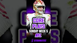 Draftkings NFL DFS Core Plays Sunday Main Slate 10624  NFL DFS Picks Week 5 [upl. by Tori]