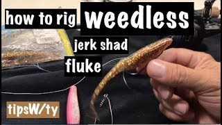 HOW TO RIG A WEEDLESS FLUKE tips with ty  REDFISH amp TROUT [upl. by Adyela635]