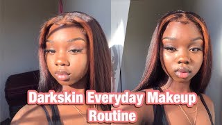 SIS THIS GLOW 😍 EVERYDAY DARKSKIN MAKEUP ROUTINE  YINKAABABY [upl. by Nath]