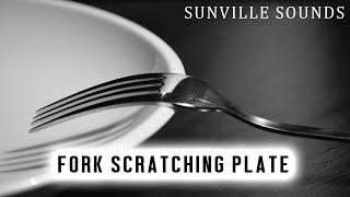 Fork Scratching Plate  HouseHold Sounds  Annoying Sounds with Peter Baeten [upl. by Sucitivel]