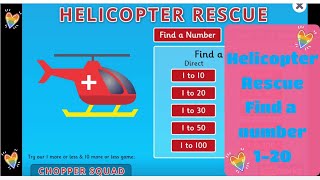 KS1 Maths Helicopter Rescue Game  Find a number 110 amp 120 [upl. by Jazmin]