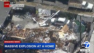 1 injured after explosion on home property in Long Beach [upl. by Nyahs]