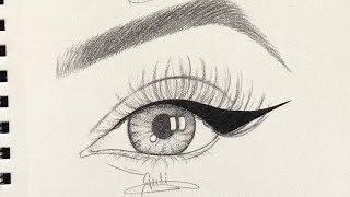 How to draw a eye easy [upl. by Nnorahs]