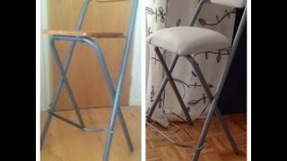 DIY upholstering bar stools  Natalies Creations [upl. by Ebert]