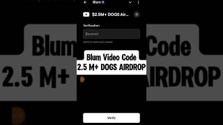 Blum Title 25 M DOGS AIRDROP Video Code  Blum New YouTube Video Code [upl. by Latvina]